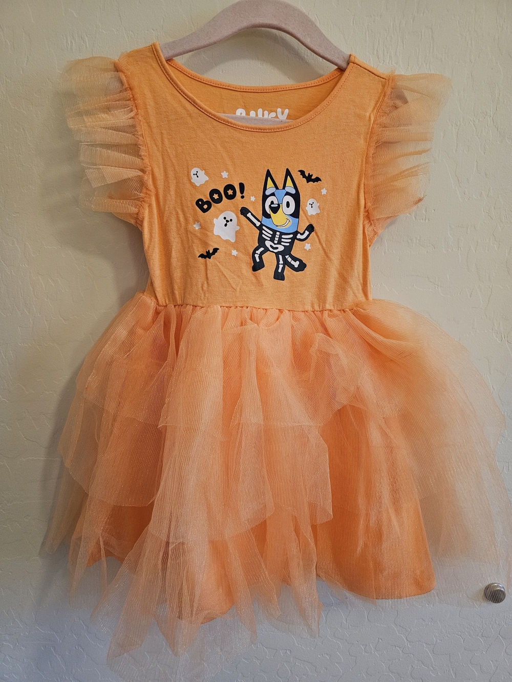 Bluey Girls Halloween Tulle Dress 4T